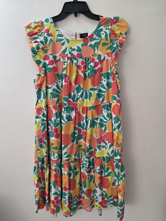 J. Crew Dresses & Skirts - JCREW Colorful Fruit-Print Tiered Dress - Pink, Yellow & Green